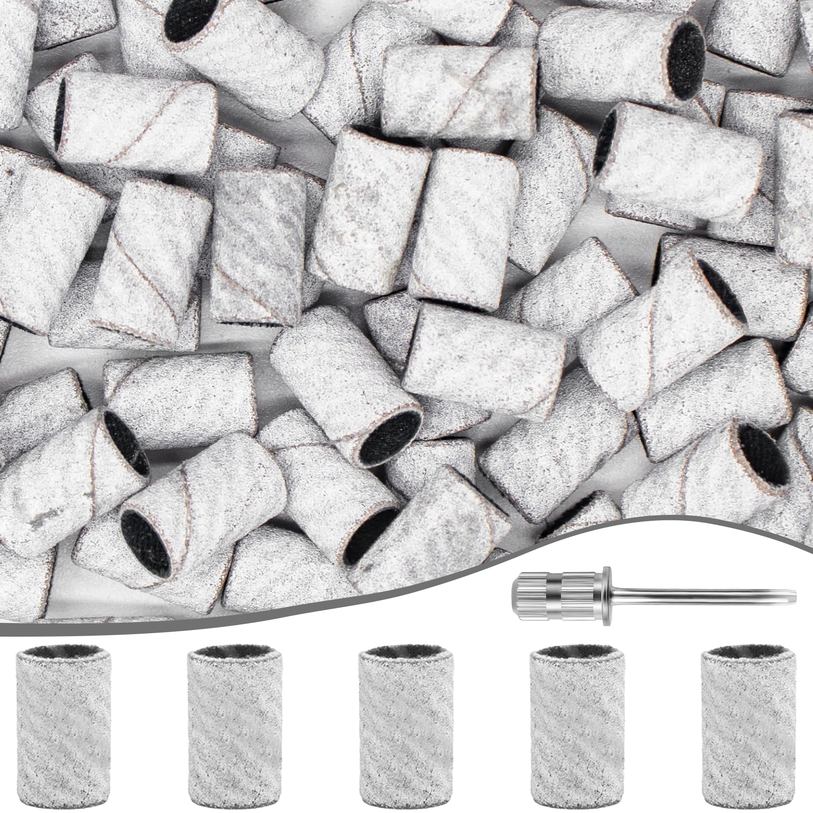 METEOROCK 240 grit sanding band close-up for precise natural nail shaping.