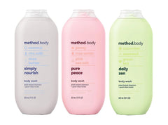 Method Body Lotion Trio bottles on display for all-day hydration.