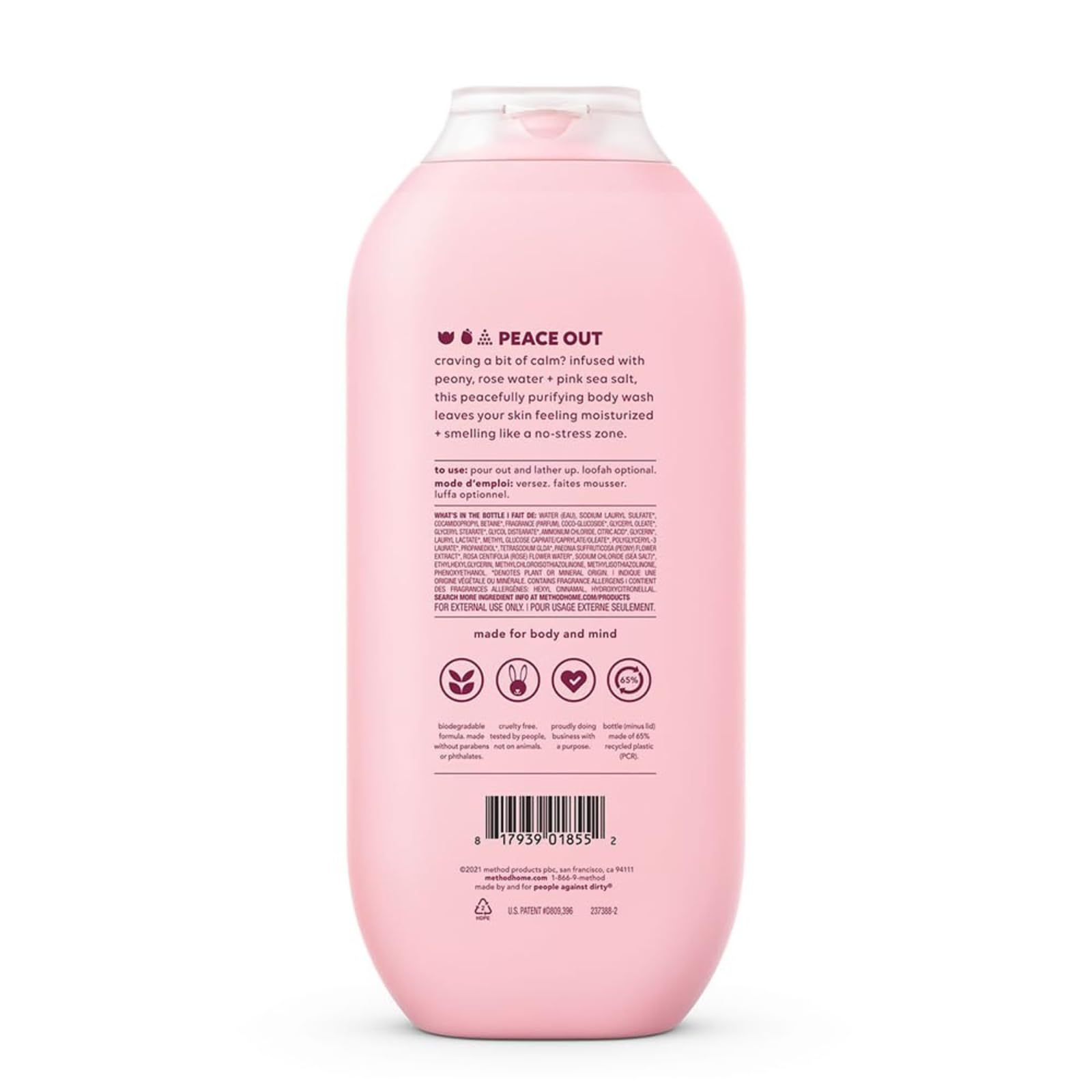 Method Berry Balance label shows acaí, mulberry, goji for brightness