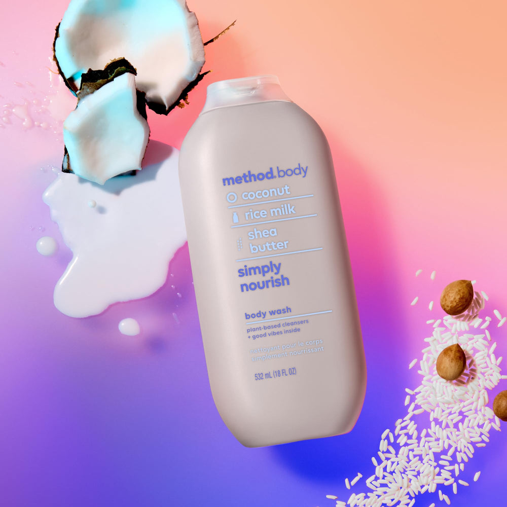 Method Simply Nourish pack of six bottles on display.