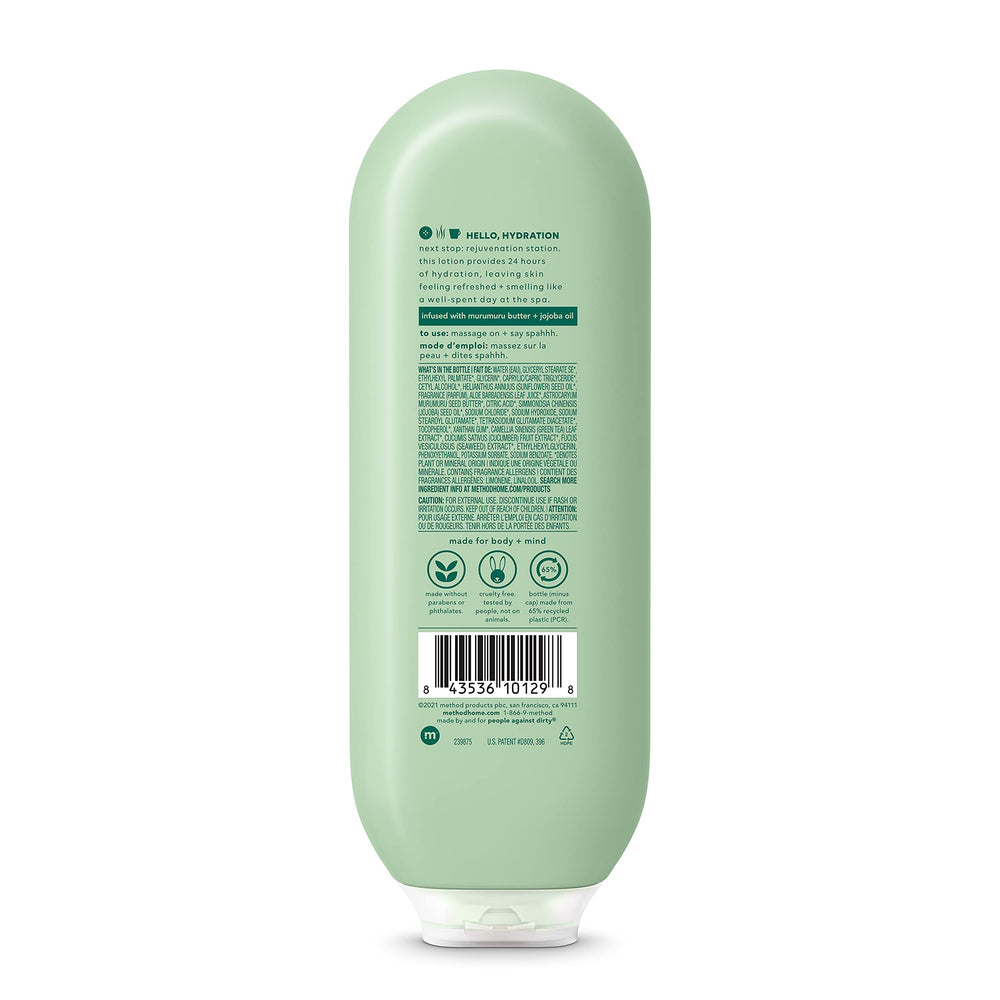Method Daily Lotion leaves soft, smooth skin after use.