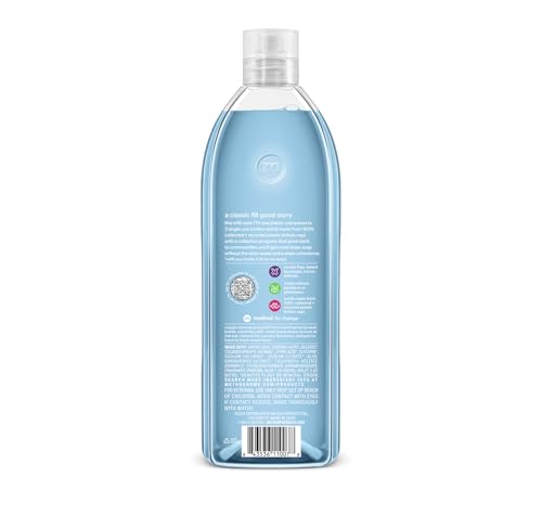 Method foaming hand soap refill being poured into a bottle for easy use.