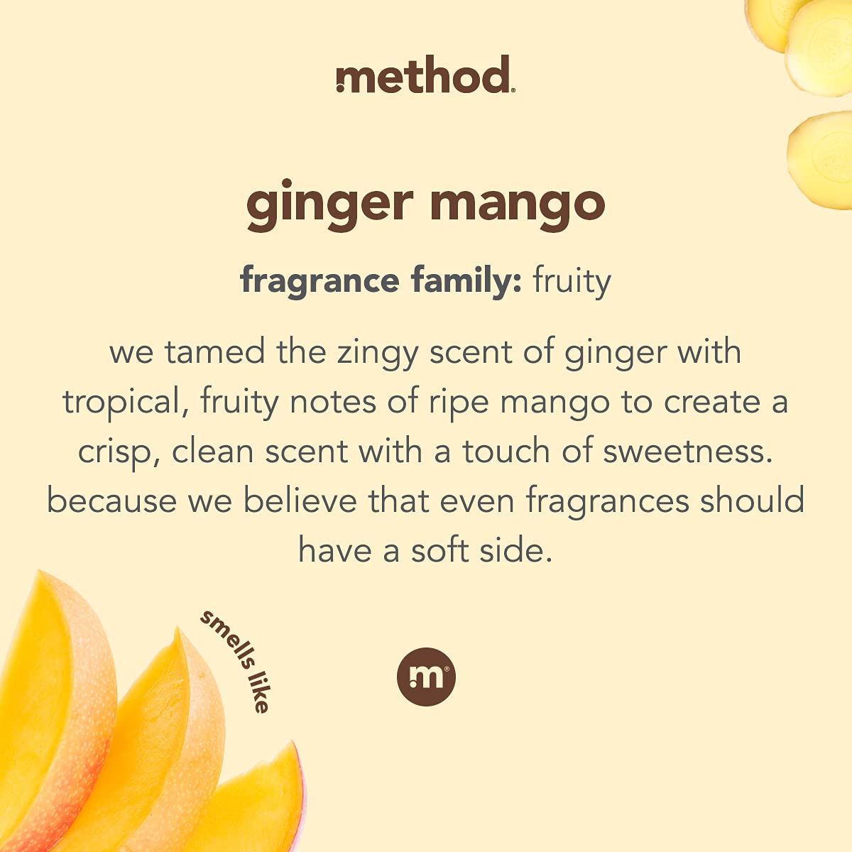 Method Fragrance Booster Ginger Mango on shelf beside detergents suggests pairing for best scent