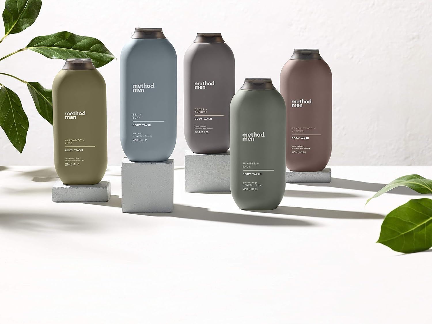 Method Men Body Wash Cedar + Cypress cap close-up signals cruelty-free ethics.