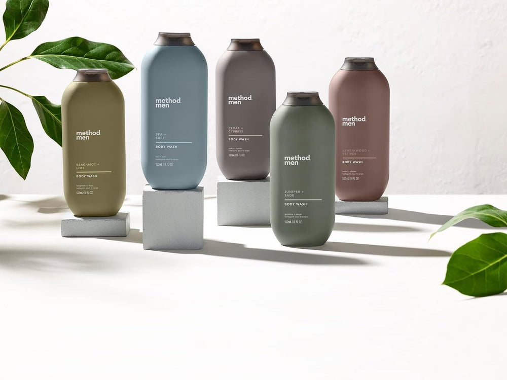 Method Men Body Wash cruelty-free logo appeals to ethical shoppers.
