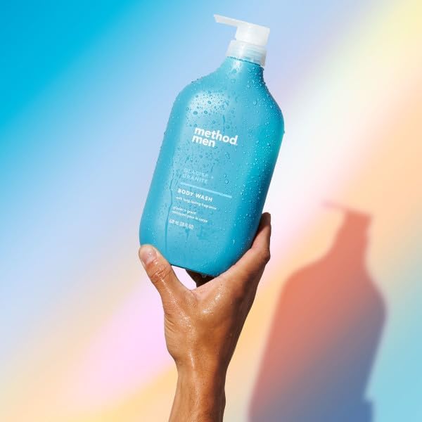 Method Men Body Wash Glacier Granite nature-inspired fragrance swatch for a sophisticated feel.