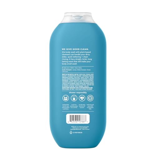 Method Men Body Wash Glacier label closeup shows clean formula.