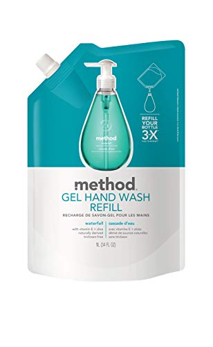Method Waterfall fragrance showcases a water lily and sandalwood scent for refreshing clean.