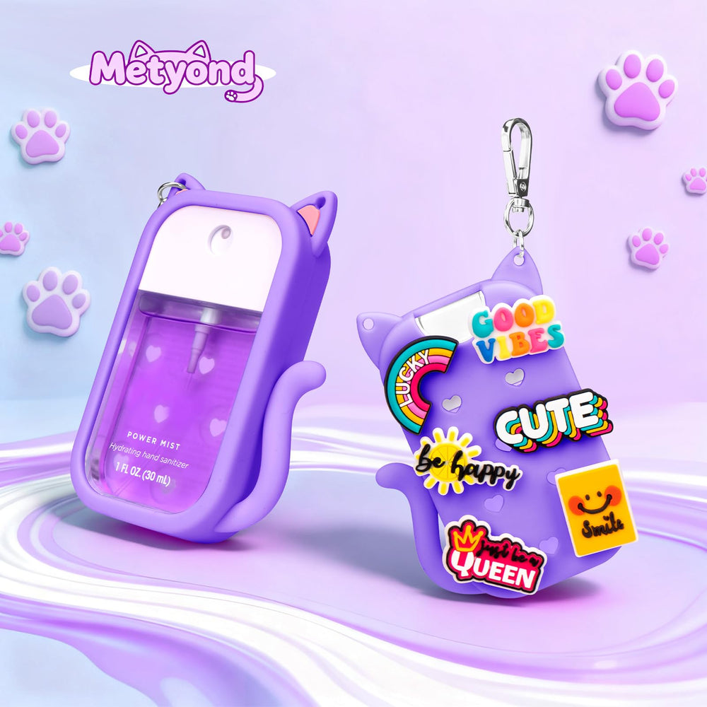Metyond case worn on bag or wrist for quick sanitizing