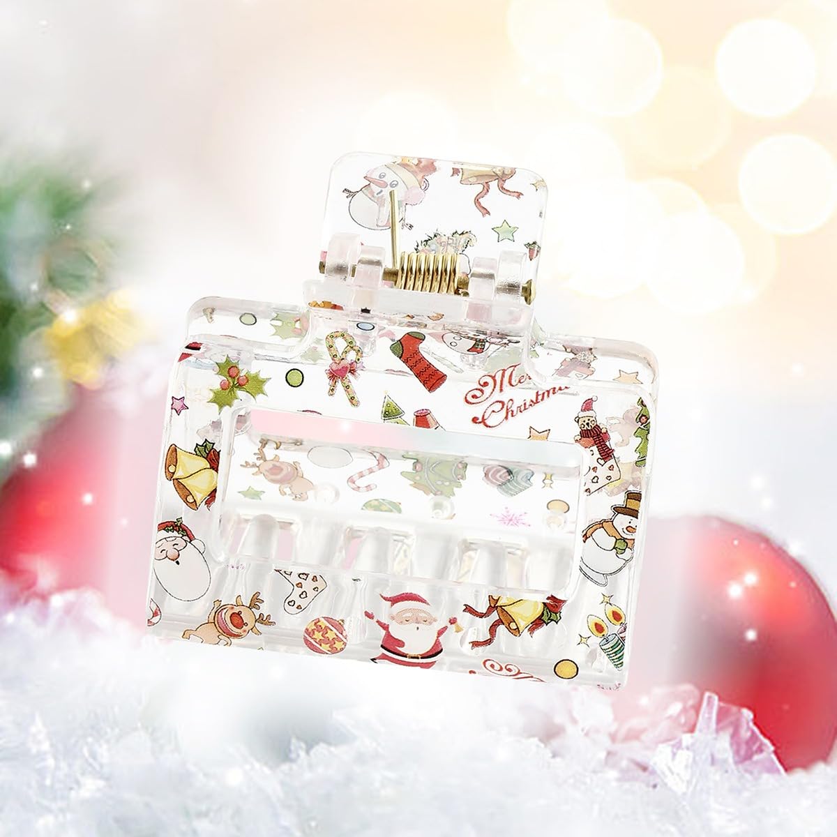 MexLuyu Christmas hair clip Santa-detail adds cheerful flair and secure styling
