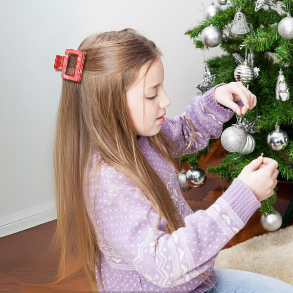 MexLuyu Christmas hair clip snowman-detail highlights seasonal charm with strong grip