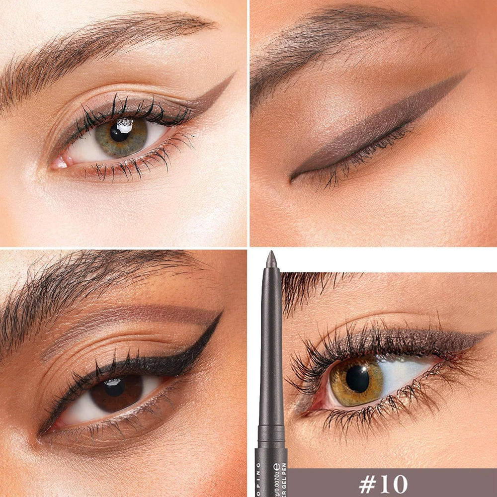 Mefyhtune grey eyeliner pigment swatch shows rich color for defined lines