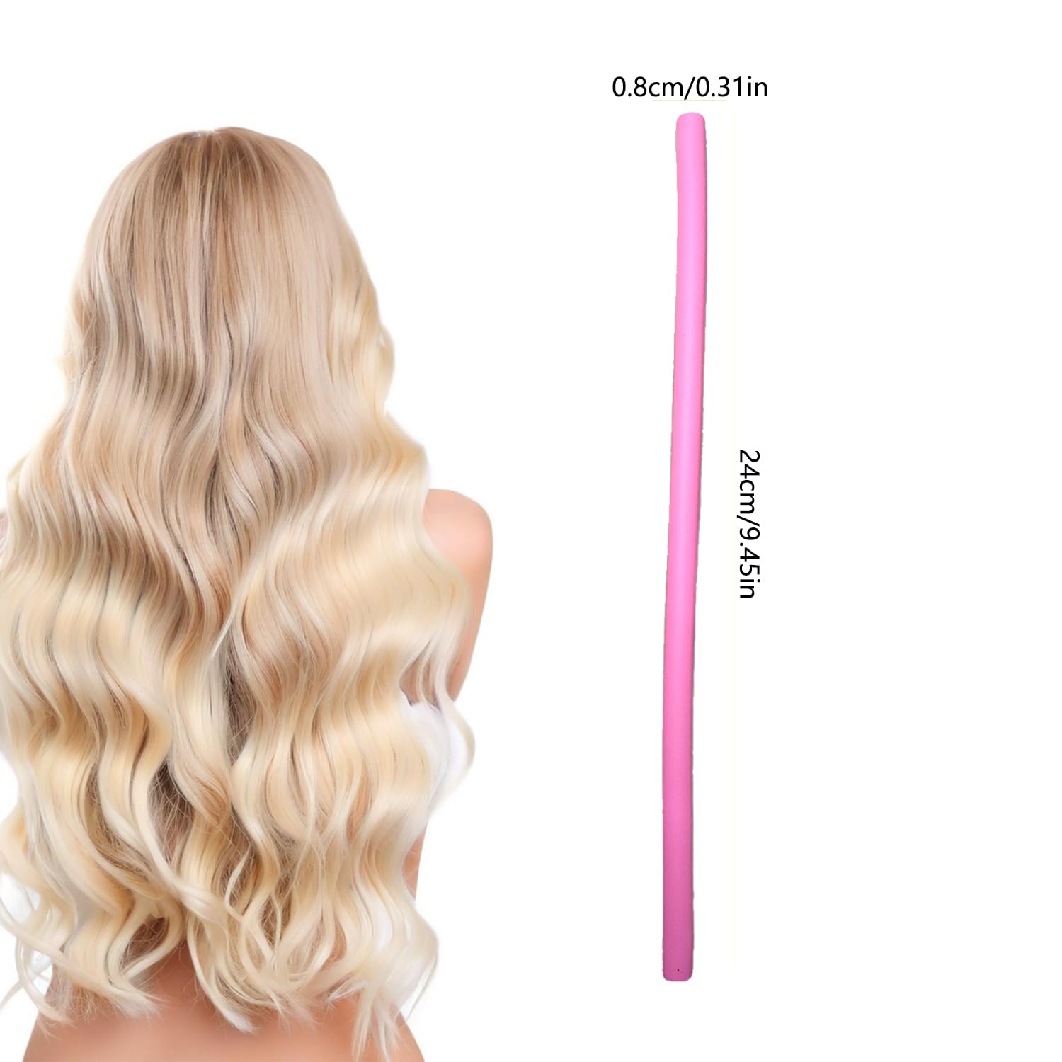 MEYIART beginner-friendly DIY styling with pink curling rods for quick curls
