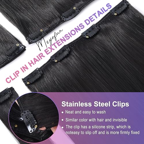 MEYOFUN double-weft technology clip-ins deliver durability and secure attachment