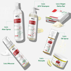 MFL Made For Locs flaxseed mousse dispensing cap demonstrates easy, mess-free control