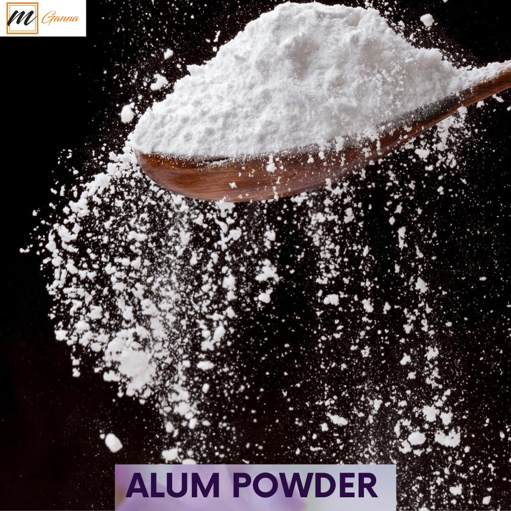 mGanna alum powder in resealable stand-up pouch emphasizing portability