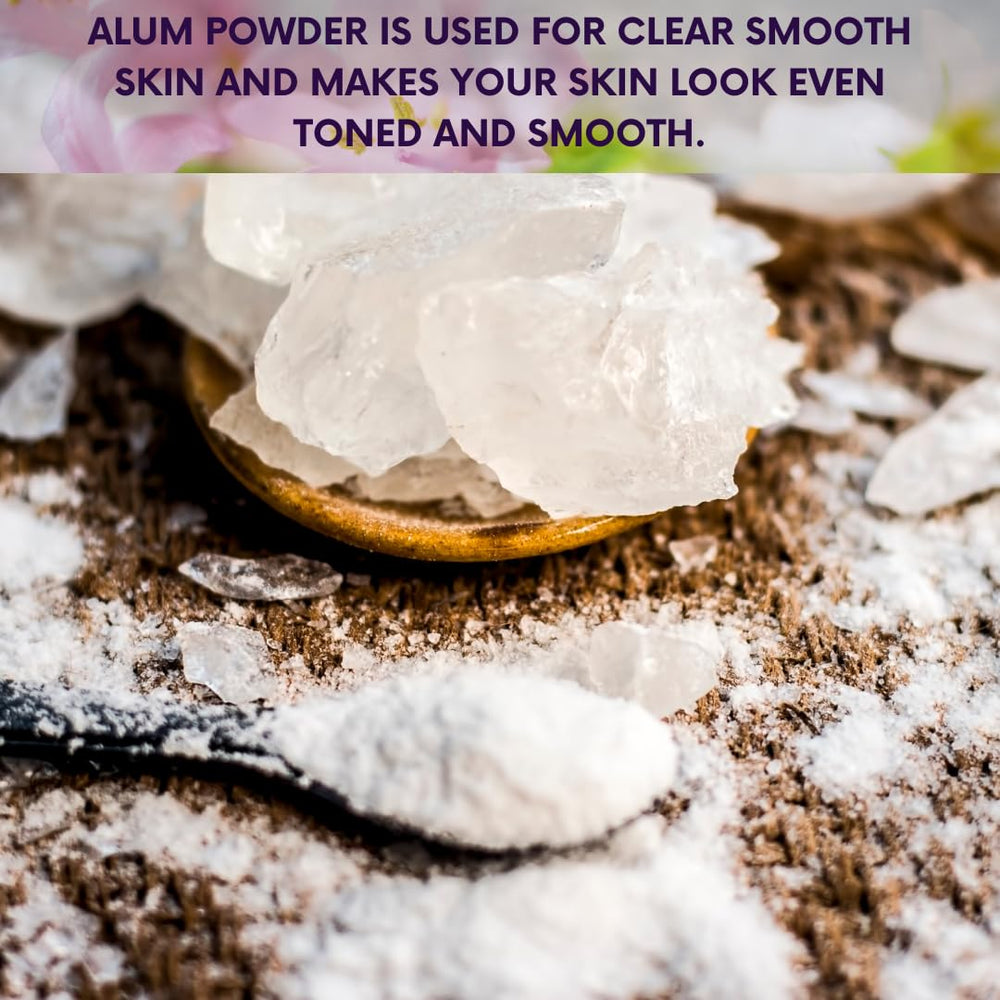 mGanna alum powder used in water purification demonstration for natural care