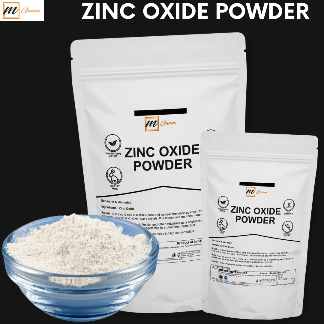 mganna envase óxido de zinc 100 g puro para preparaciones cosméticas