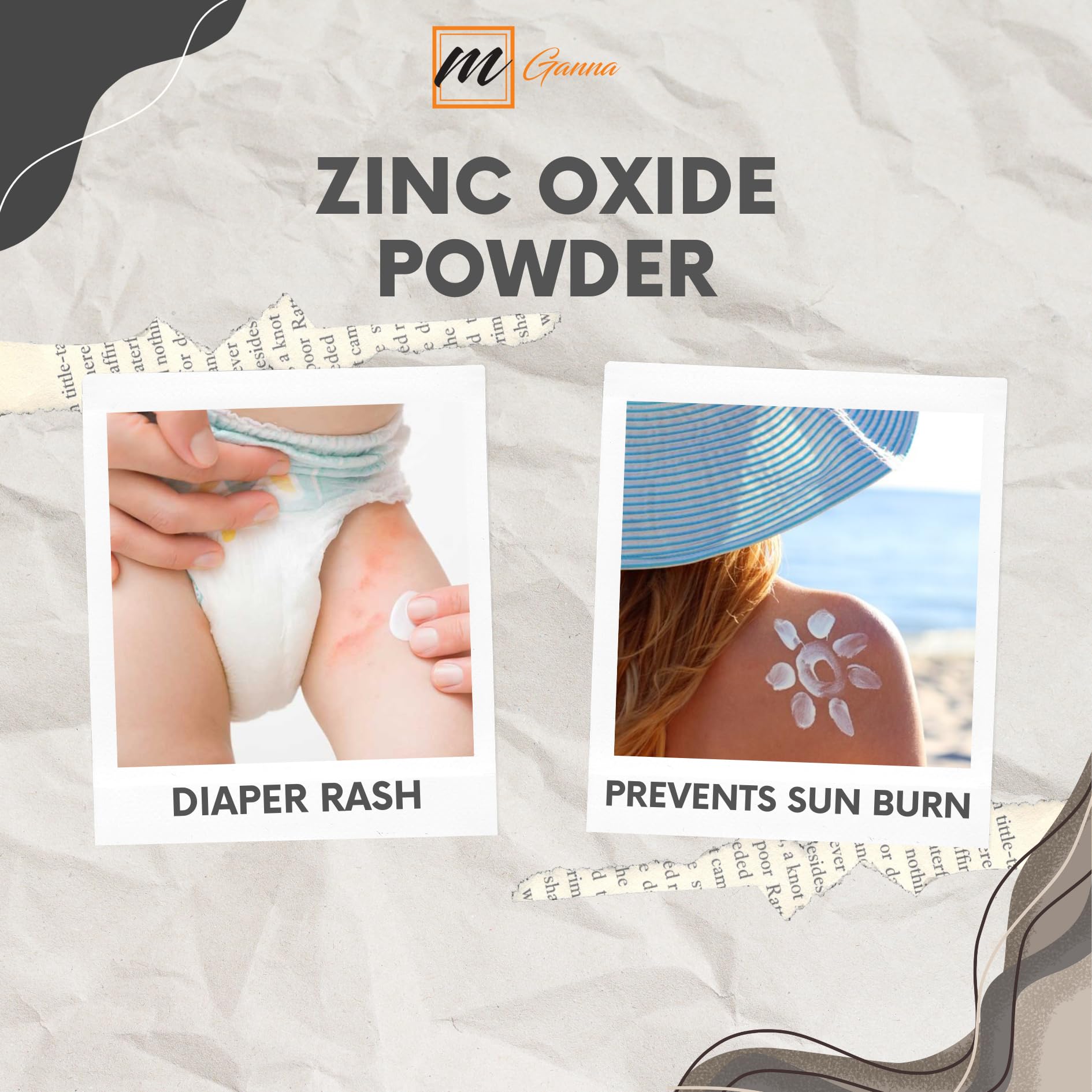 mganna muestra de zinc micronizado para cuidado de la piel