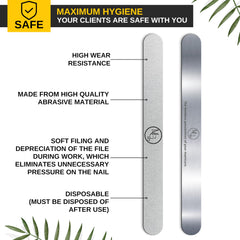 MGart metal base with emery boards supports stable, precise filing.