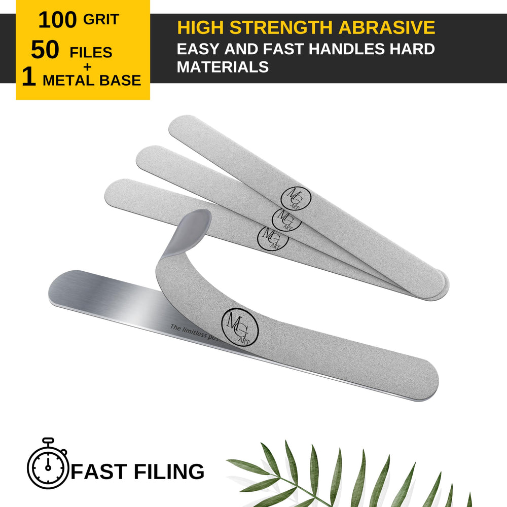 MGart nail file hygienic base stays clean after easy unstick.