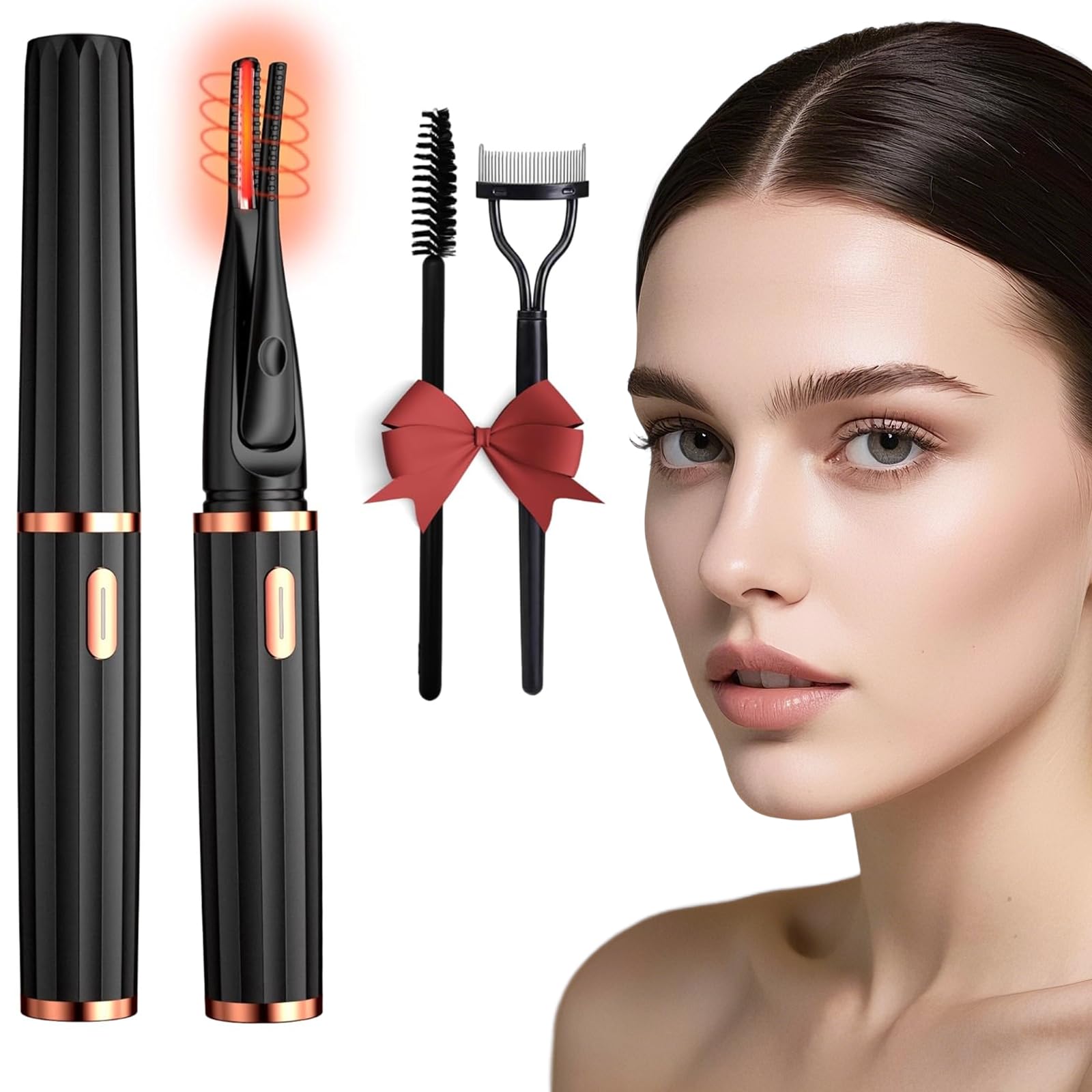 MGKO heated eyelash curler compact design for easy travel and quick curls