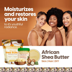 MGL Naturals raw shea butter melting in hand for smooth moisturization