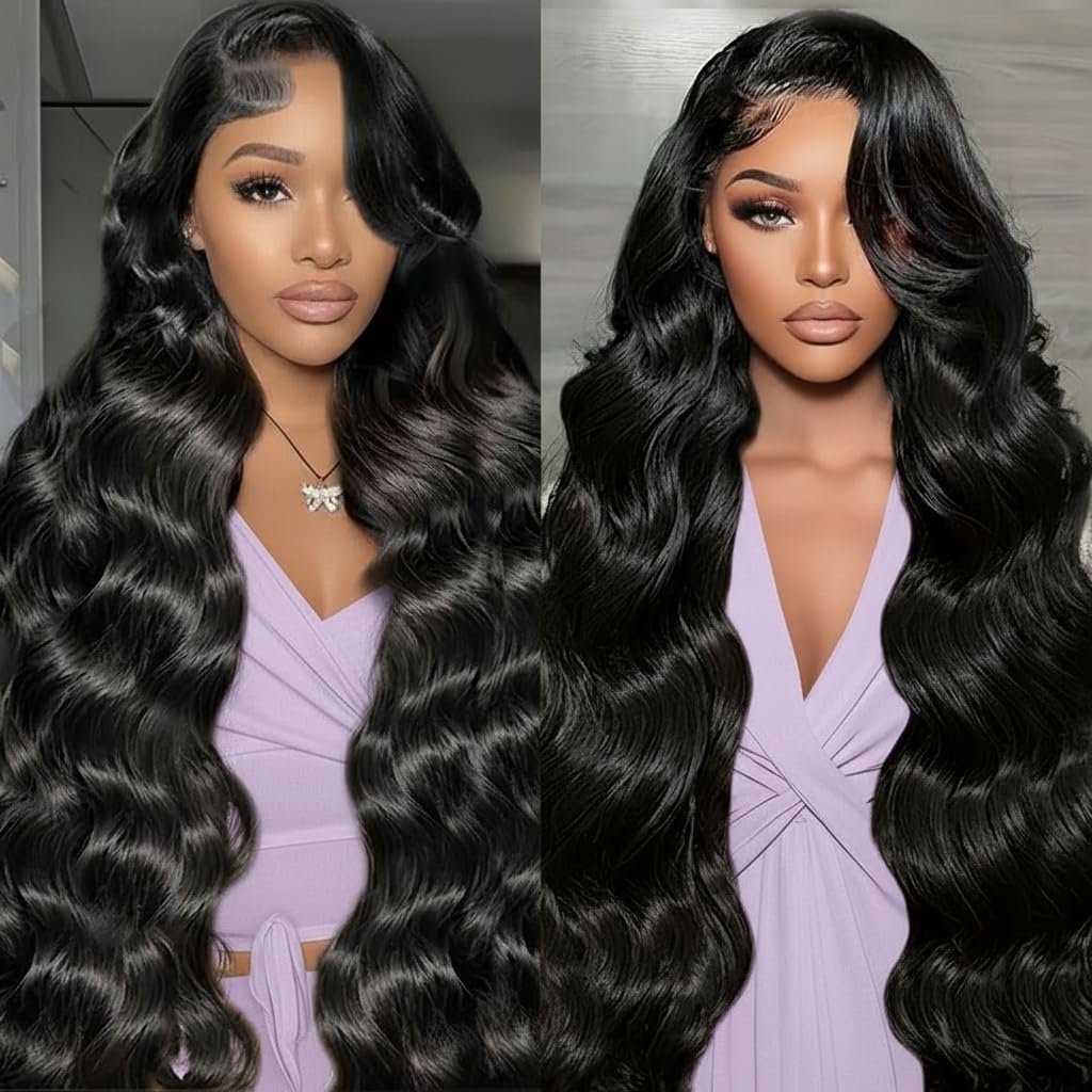MGWXCAH 30-inch body-wave lace-front wig front view with natural-looking hairline.