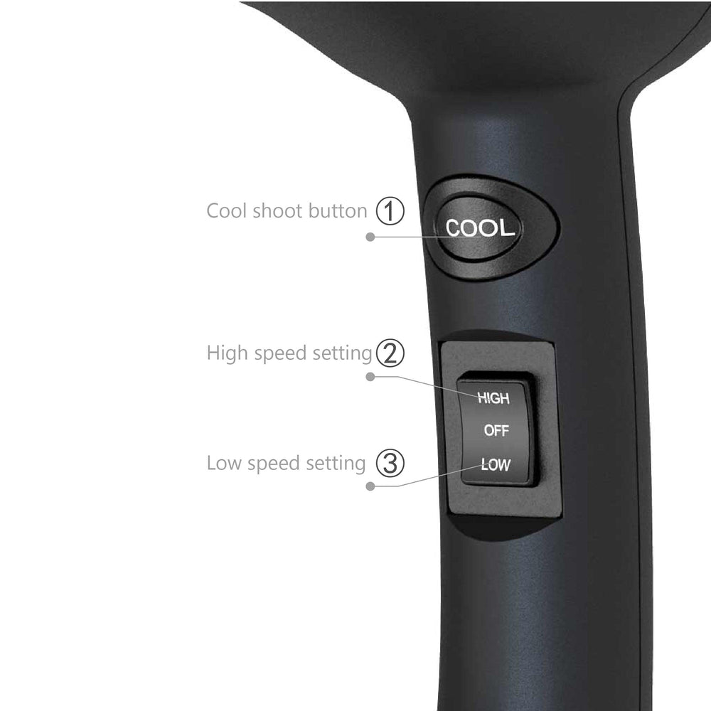 MHD mini travel hair dryer lightweight design ideal for RV trips.