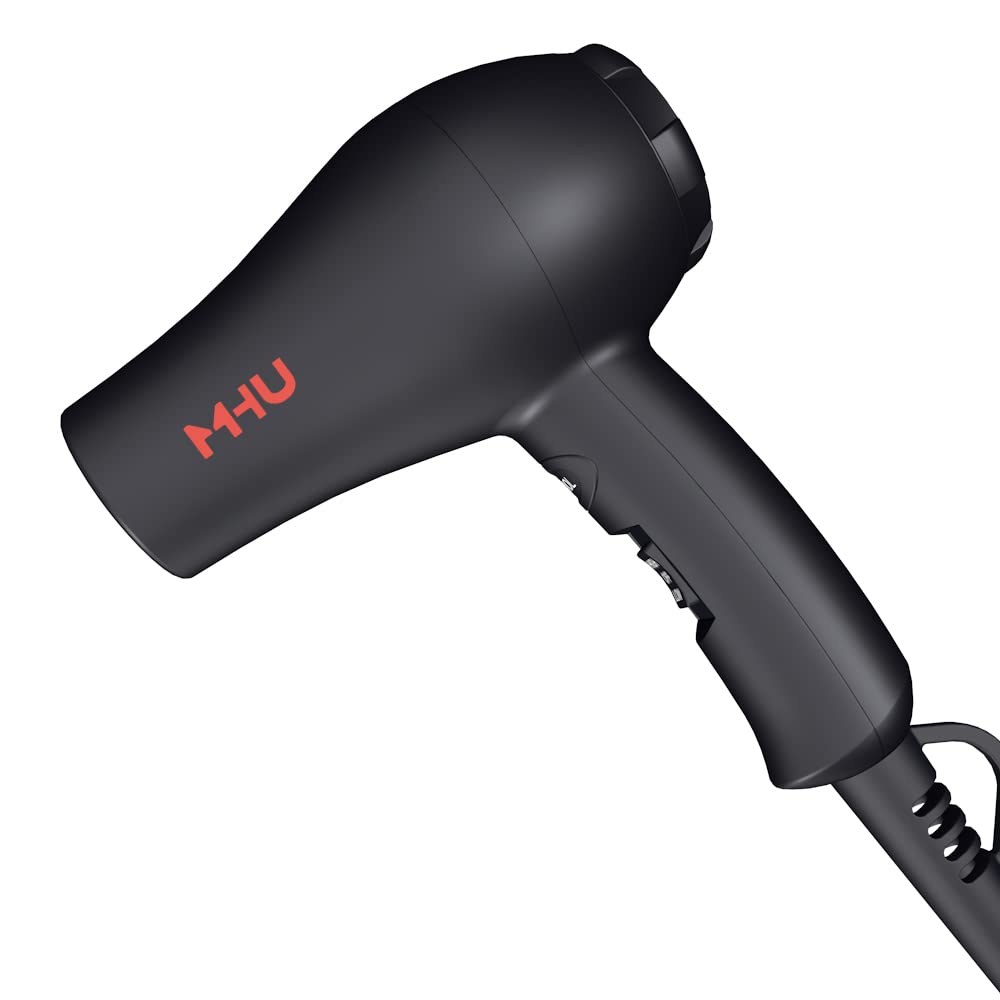 MHD travel mini hair dryer 1.8m cord simplifies setup.