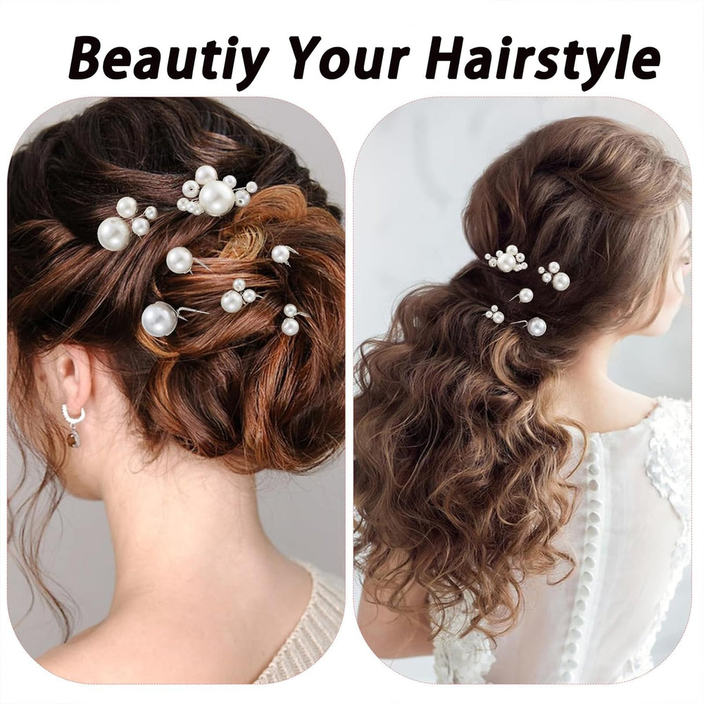 MHKLCD wedding hairstyle with pearls shows romantic, elegant accents.