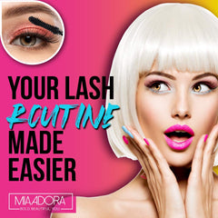 Mia Adora 400X Fiber Lash Mascara waterproof formula supports smudge-proof wear