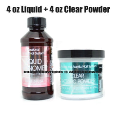 Mia Secret acrylic system mixing image illustrating self-leveling consistency and quick-setting potential