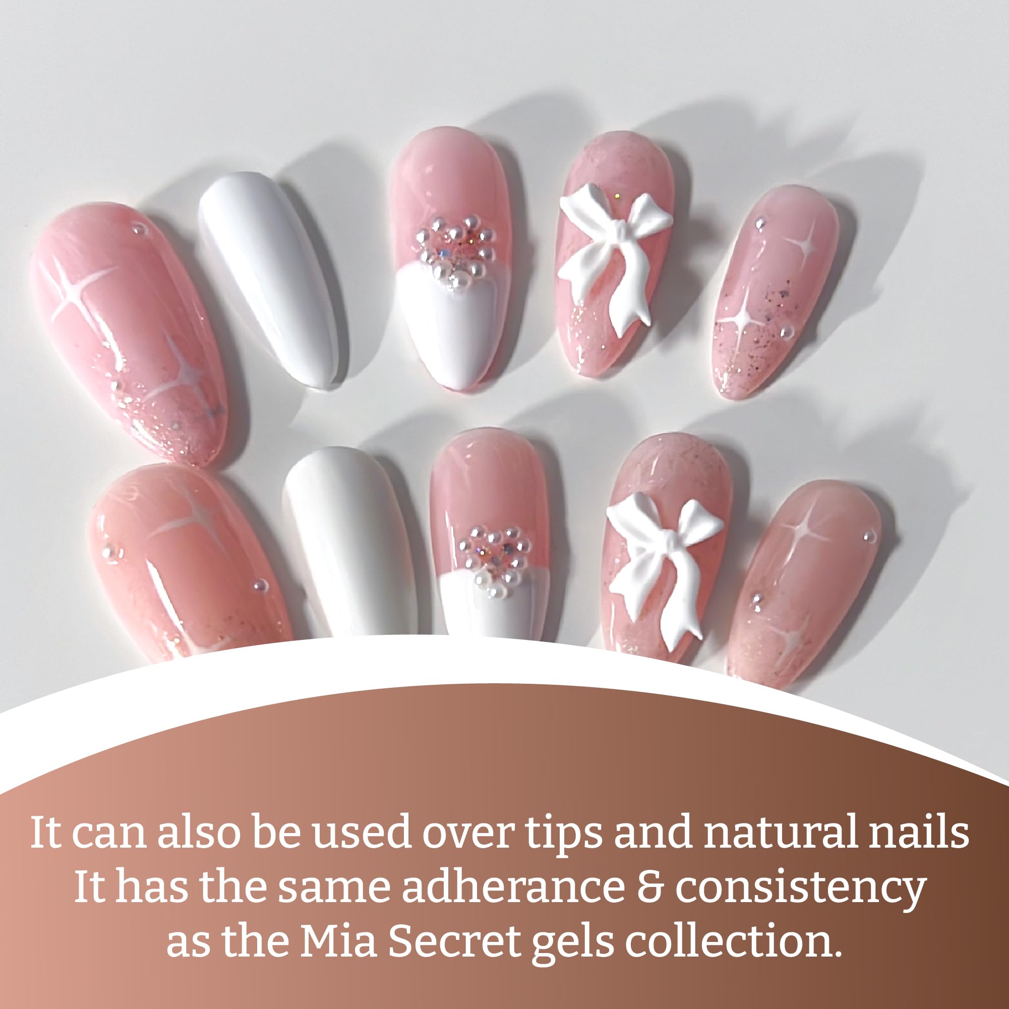 Mia Secret Bio Builder Gel Polish Luxury base application.