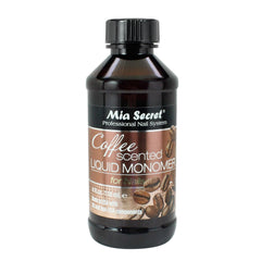 Mia Secret coffee scented liquid monomer bottle enhances studio ambiance with a fresh aroma