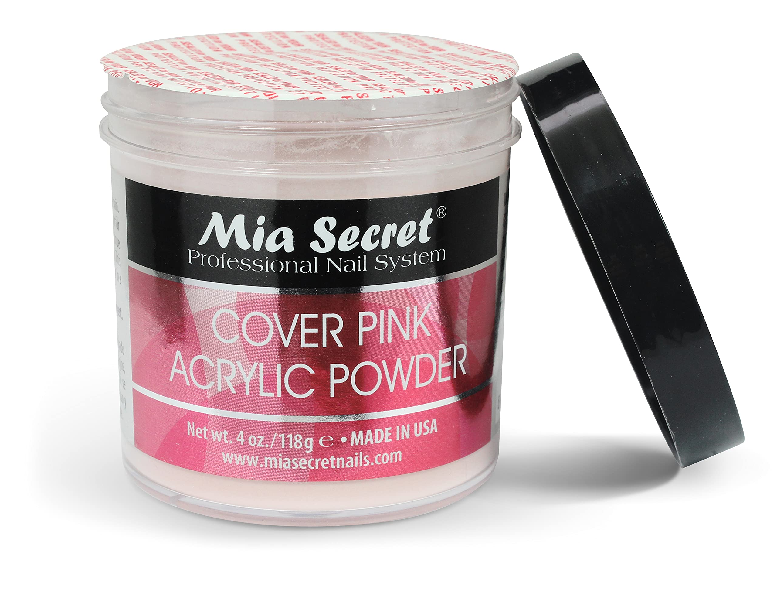 Mia Secret cover pink 4oz color swatches illustrate even coverage and versatility.