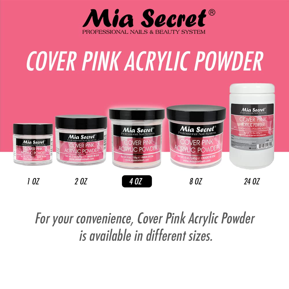 Mia Secret cover pink 4oz manicure detail shows smooth finish and professional look.