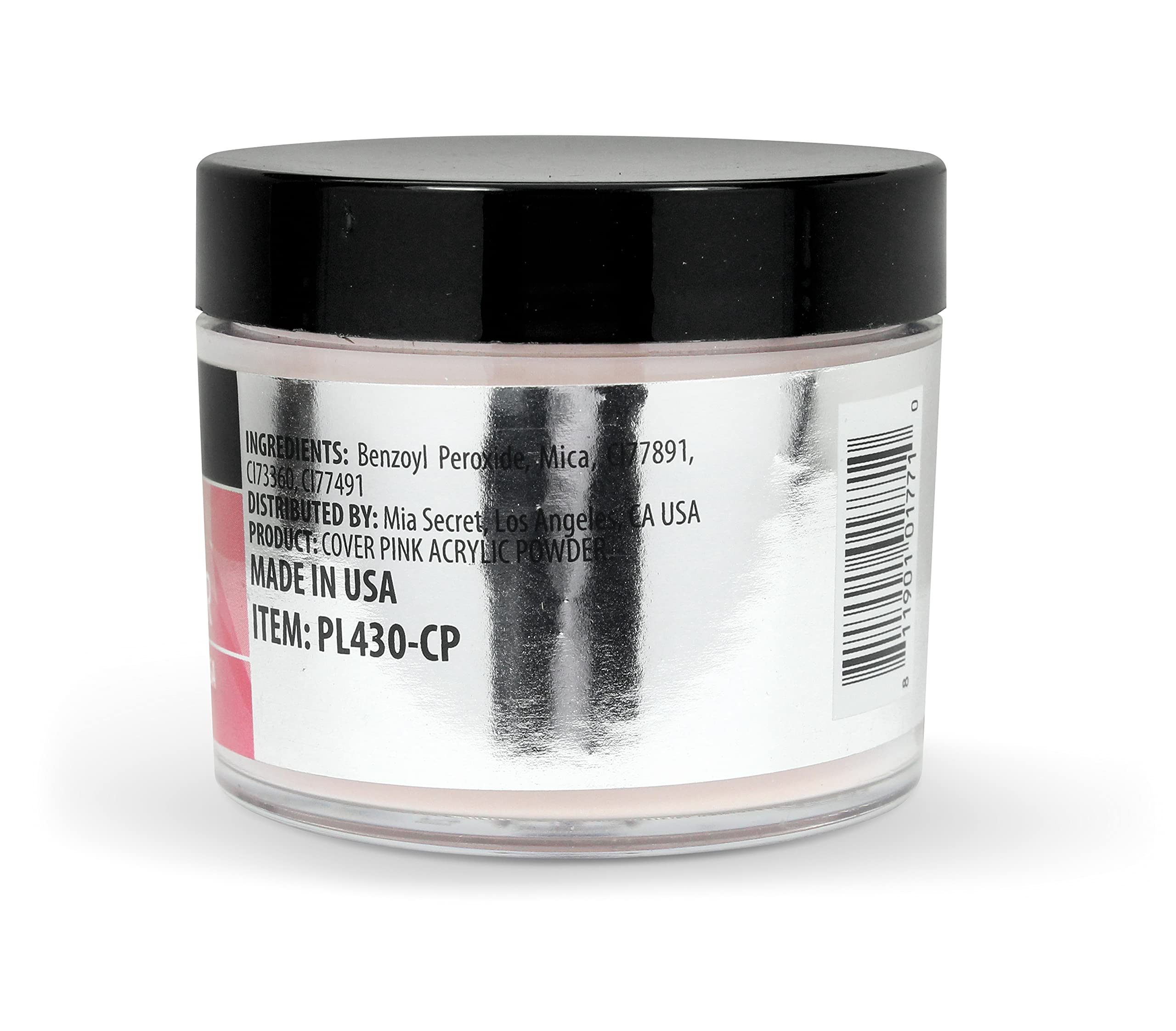 Mia Secret Cover Pink acrylic powder swirl shows self-leveling action for smoother sculpting