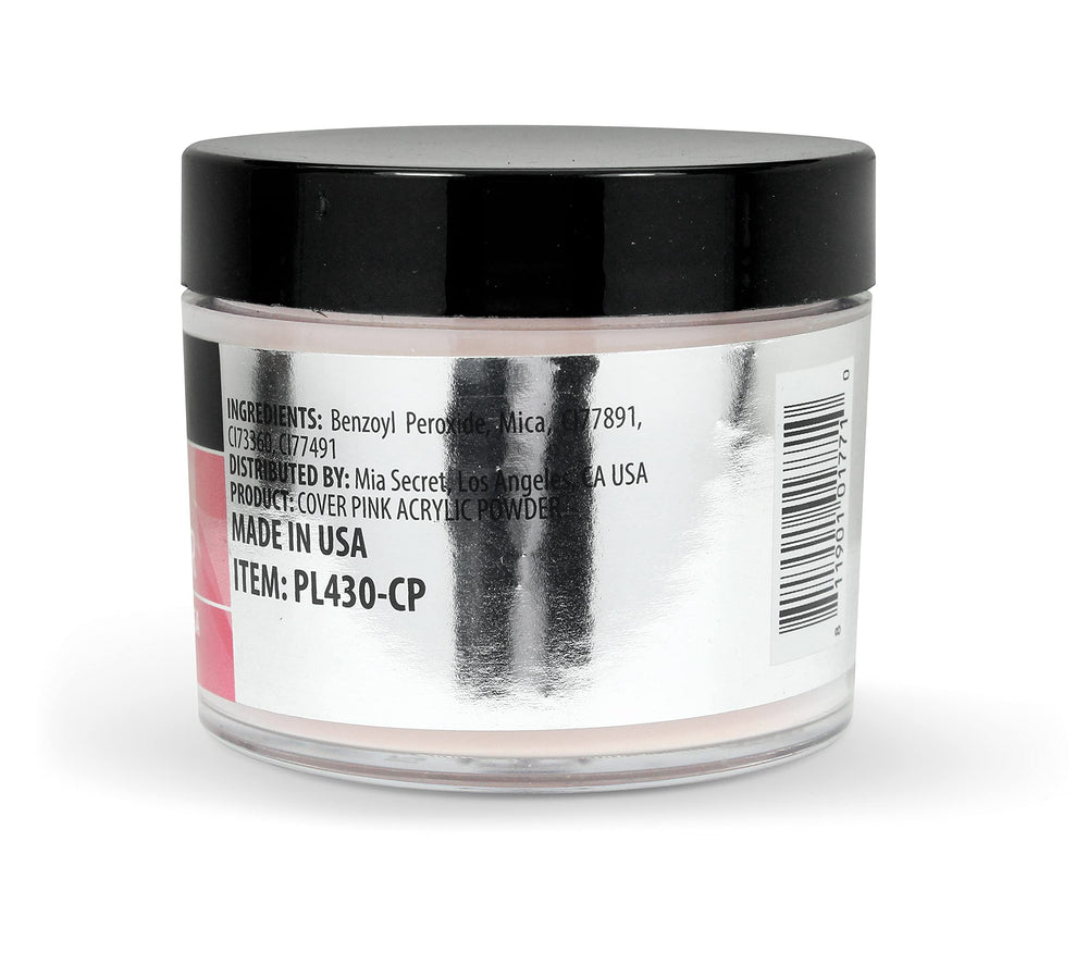 Mia Secret Cover Pink acrylic powder swirl shows self-leveling action for smoother sculpting