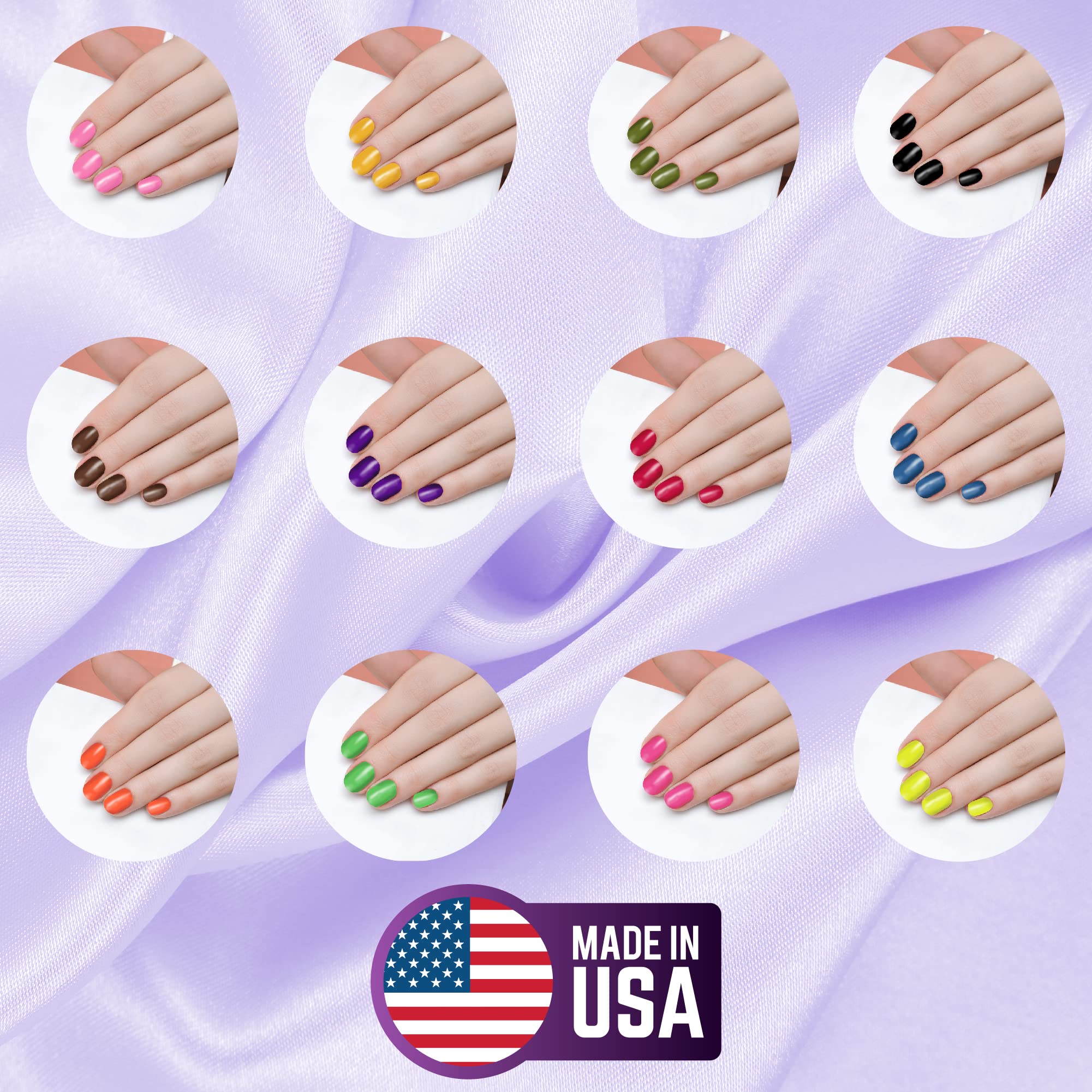 Mia Secret Fruity Collection color spectrum spread for creative nail art.