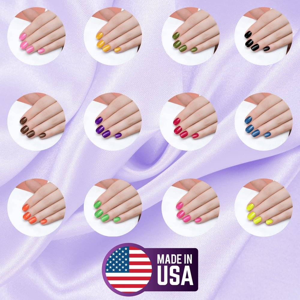 Mia Secret Fruity Collection color spectrum spread for creative nail art.