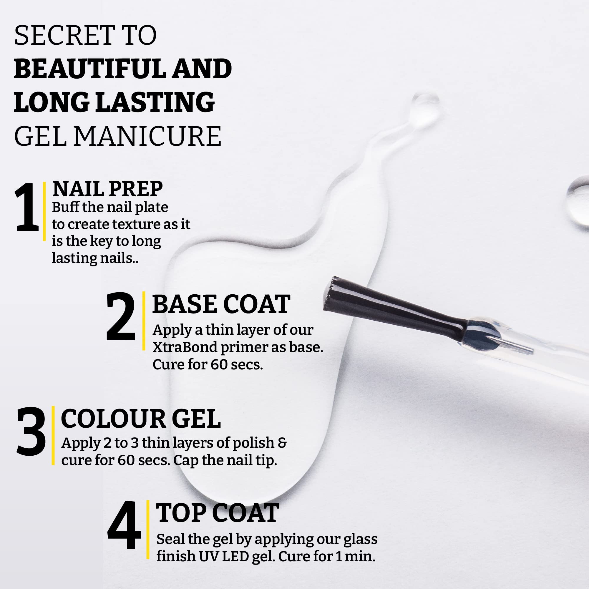 Mia Secret Glass Finish cured surface delivers a glass-like glossy finish.