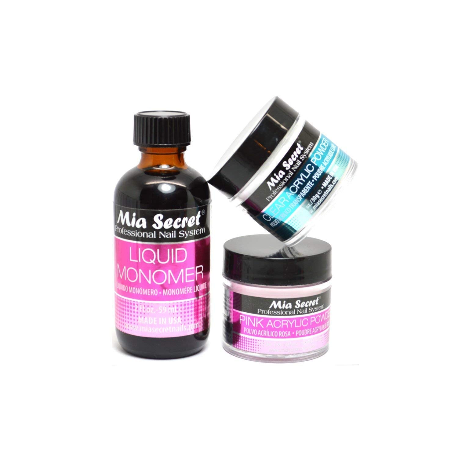 Mia Secret liquid monomer pours smoothly for precise nail art.