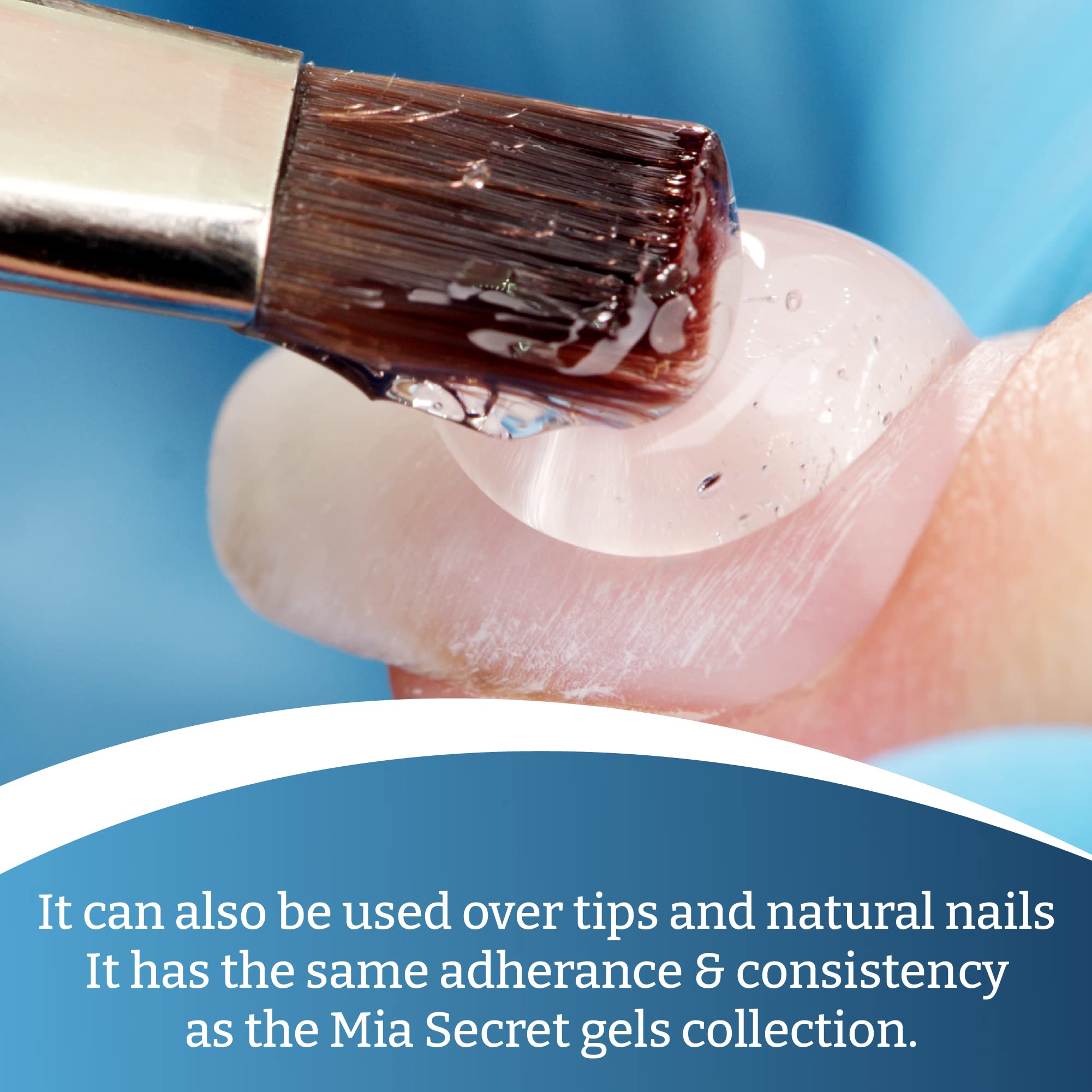 Mia Secret nail prep and Xtrabond prep step before gel application.