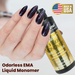 Mia Secret Odorless Fusion UV LED monomer pour demonstrates smooth application.