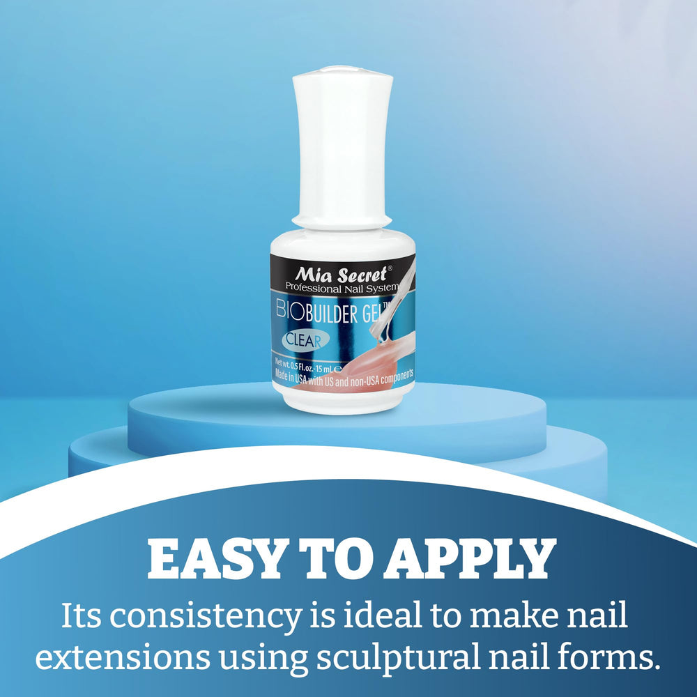Mia Secret sculpting gel applied over tips and natural nails with ease.