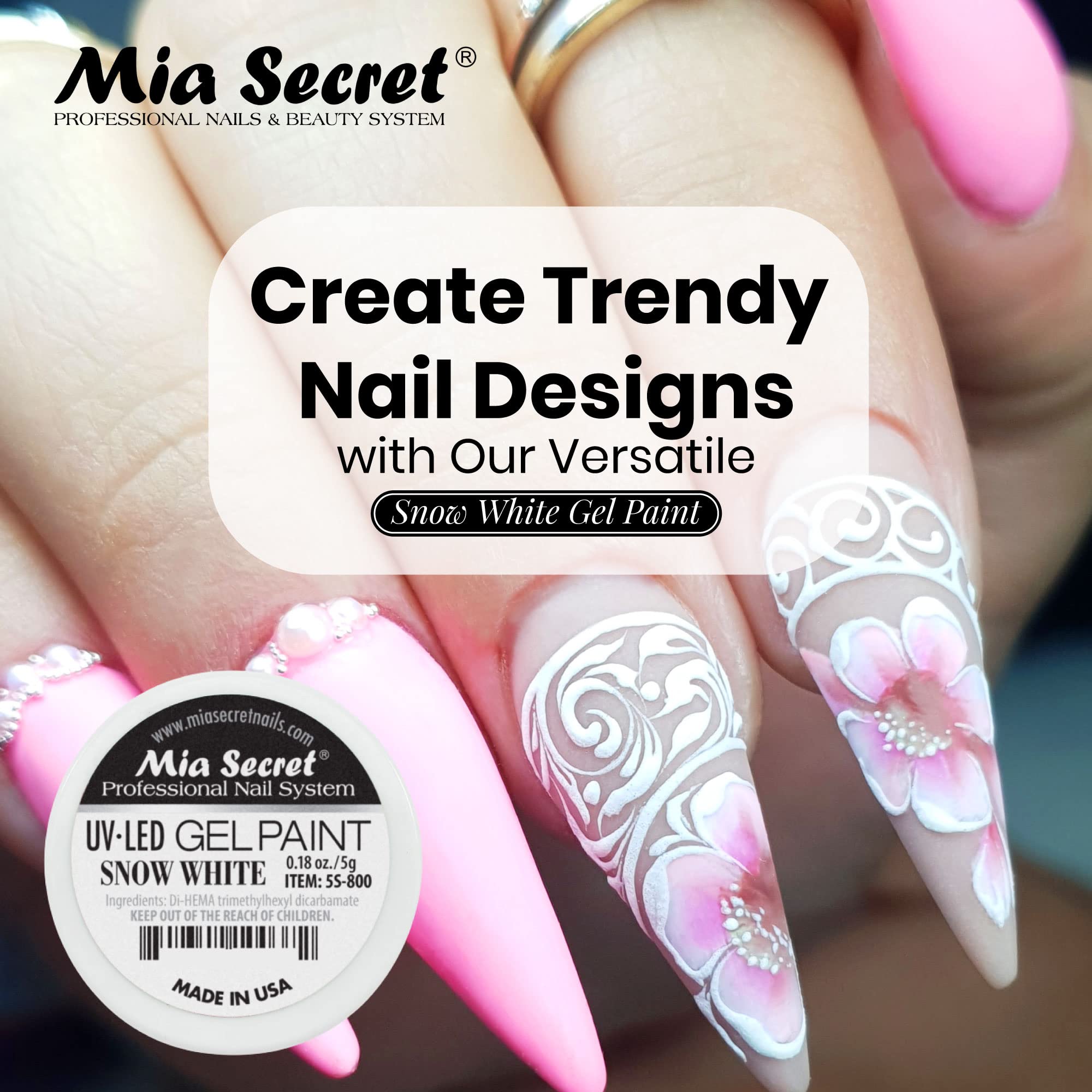 Mia Secret Snow White swatches show even color