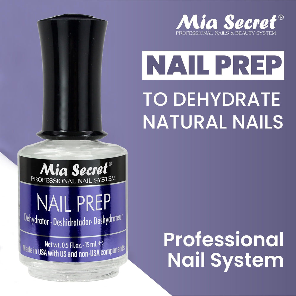 Mia Secret XTRABOND primer bottle close-up, acid-free bond for durable wear