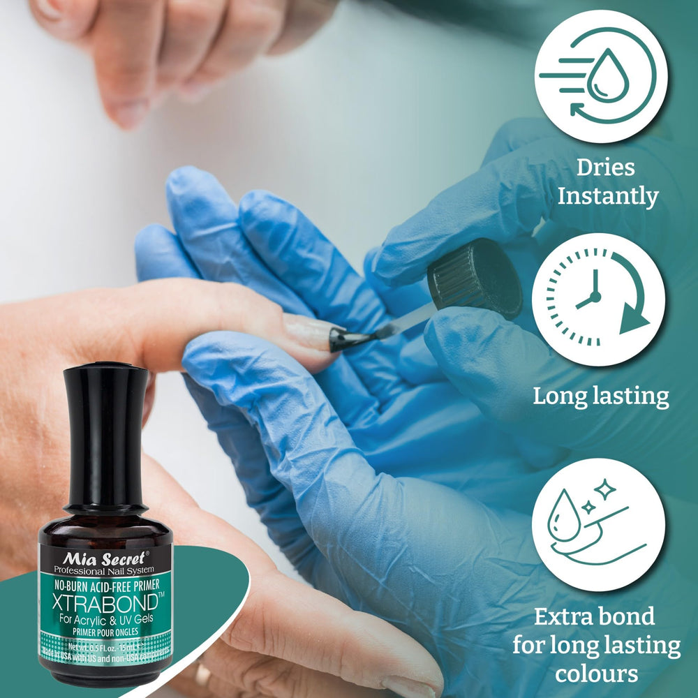 Mia Secret XTRABOND salon-quality priming suggests professional-grade results