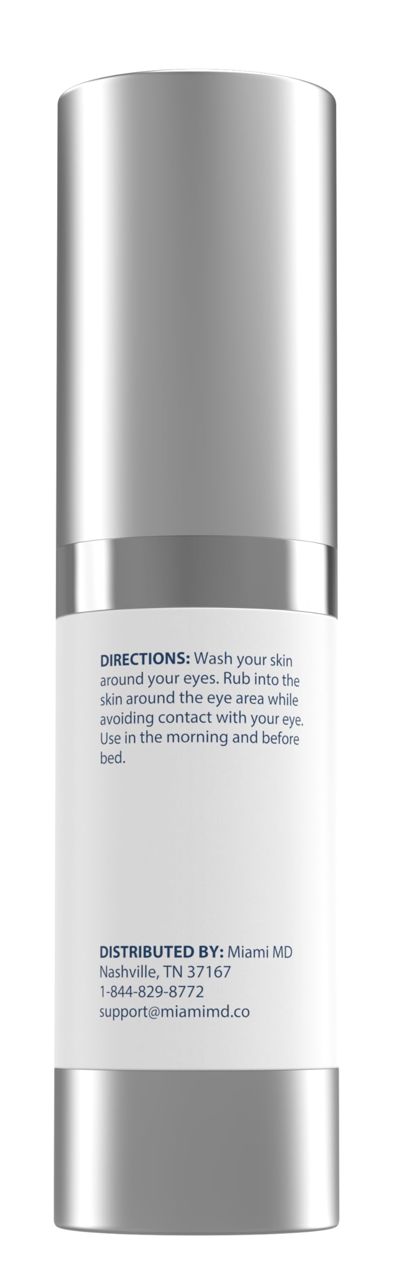 MiamiMD Eye Serum under-eye application demonstrates quick absorption for daytime use